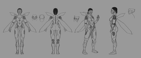 Sketch - 4 different full bodies - 60€